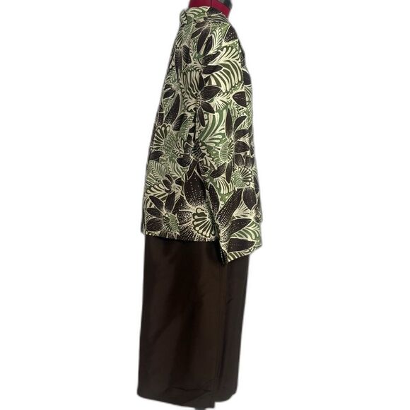 NWT Kasper Skirt Suit 100% Silk Size 16 Forest Multi 2-Piece Set Blazer & Skirt - Picture 4 of 16